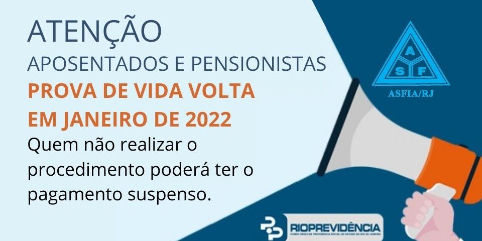 Rioprevidência divulga retorno da prova de vida em 2022. Quem não realizar o procedimento pode ficar sem pagamento